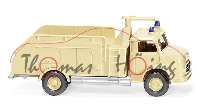 Feuerwehr-Tanklöschfahrzeug Rosenbauer auf Fahrgestell MB L 1113, beige, Wiking, 1:87, mb