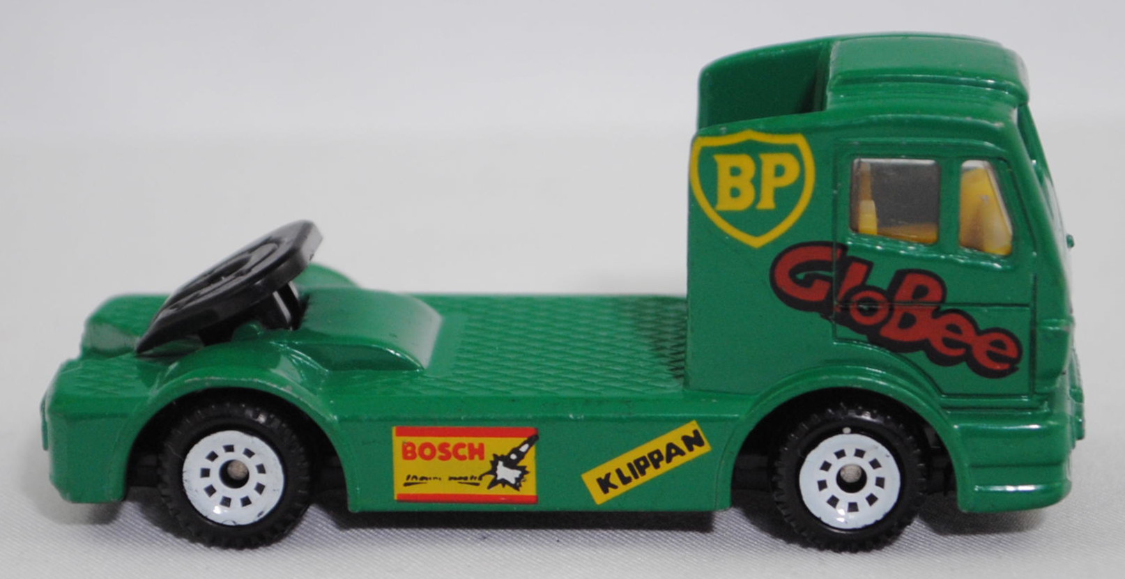 00002 Mercedes-Benz 1450 S (Modell 1989-1993) Renntruck (Truck-Racing-Europameisterschaft, Klasse C), türkisgrün, GloBee / BP / KLIPPAN / BOSCH, Bpr. 1018, C1 weiß, SIKU SUPER, 1:83, m-