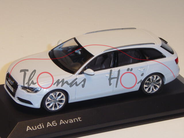 Audi A6 Avant, Mj. 2011, gletscherweiß, Schuco, 1:43, Werbeschachtel