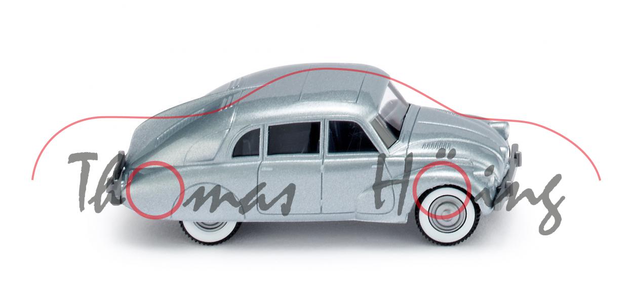 Tatra 87 (Typ 87, viertürige Limousine mit Schiebedach, Modell 1937-1950), hellblau-metallic, Wiking, 1:87, mb