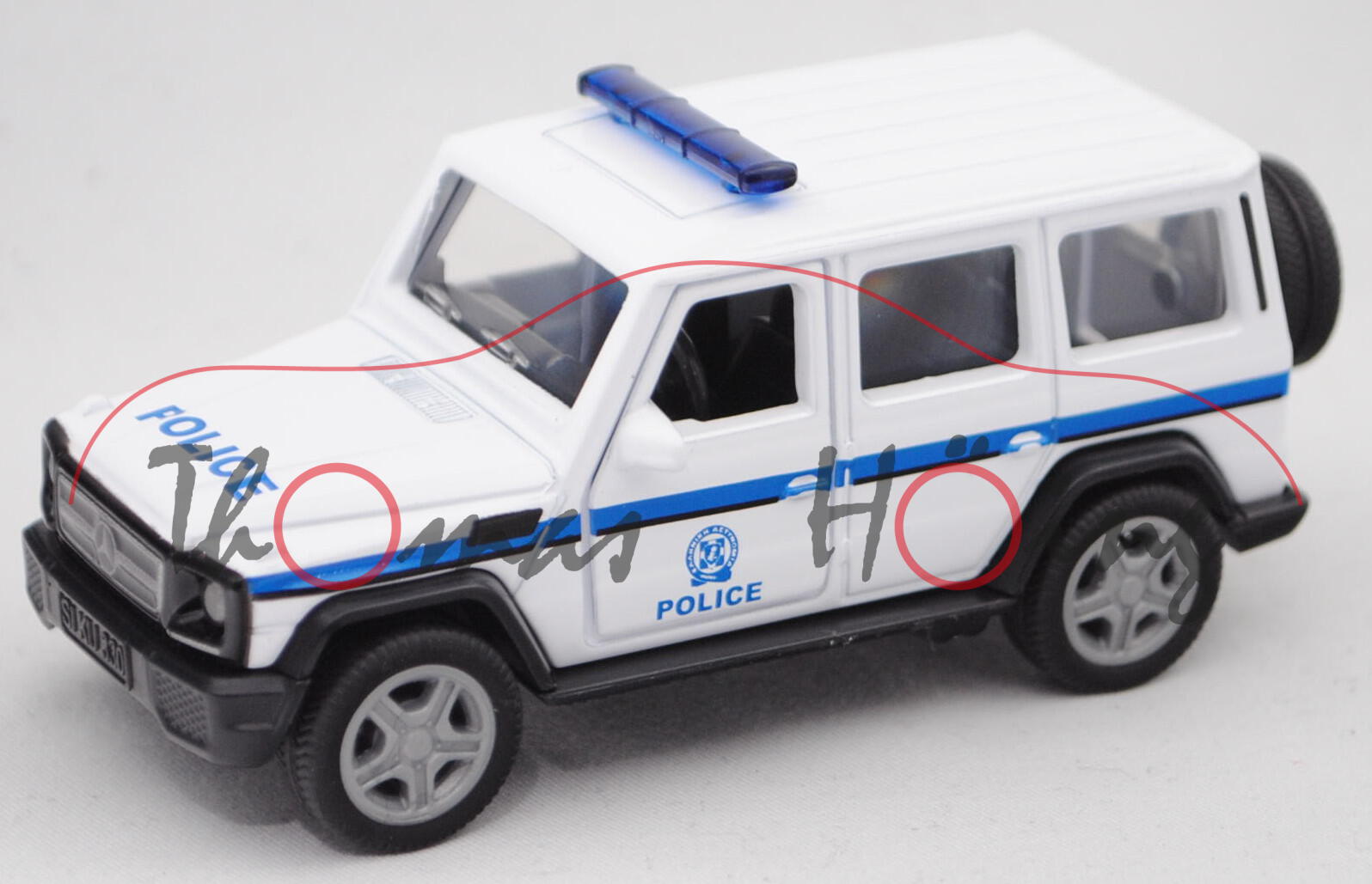 00901 GR Mercedes-Benz G 65 AMG (Mod. 2012-2015) Federal Police, weiß, POLICE, SIKU, 1:50, L17mpK