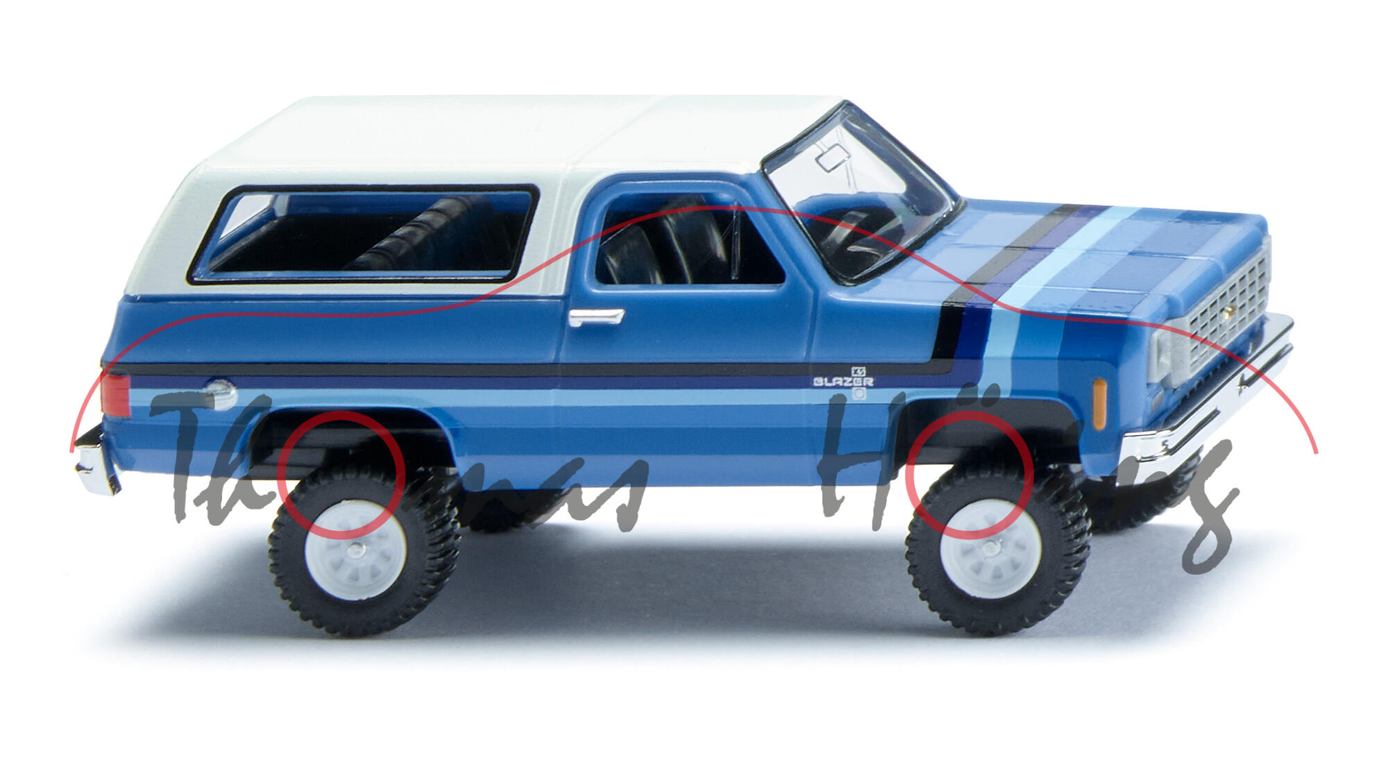 Chevrolet K5 Blazer (2. Generation, Facelift 1975 zum Modelljahr 1976, Modell 1975-1976), lichtblau, Wiking, 1:87, mb