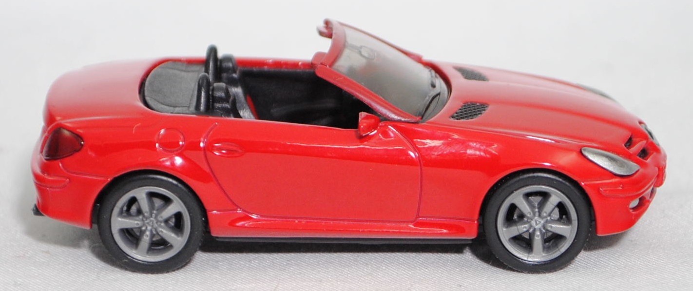 00005 Mercedes-Benz SLK 350 (interne Baureihenbezeichnung R 171, Vor-MoPf, Modell 2004-2008), dunkel-verkehrsrot, innen schwarz/rot, Bpr. 1002, SIKU SUPER, 1:55, m