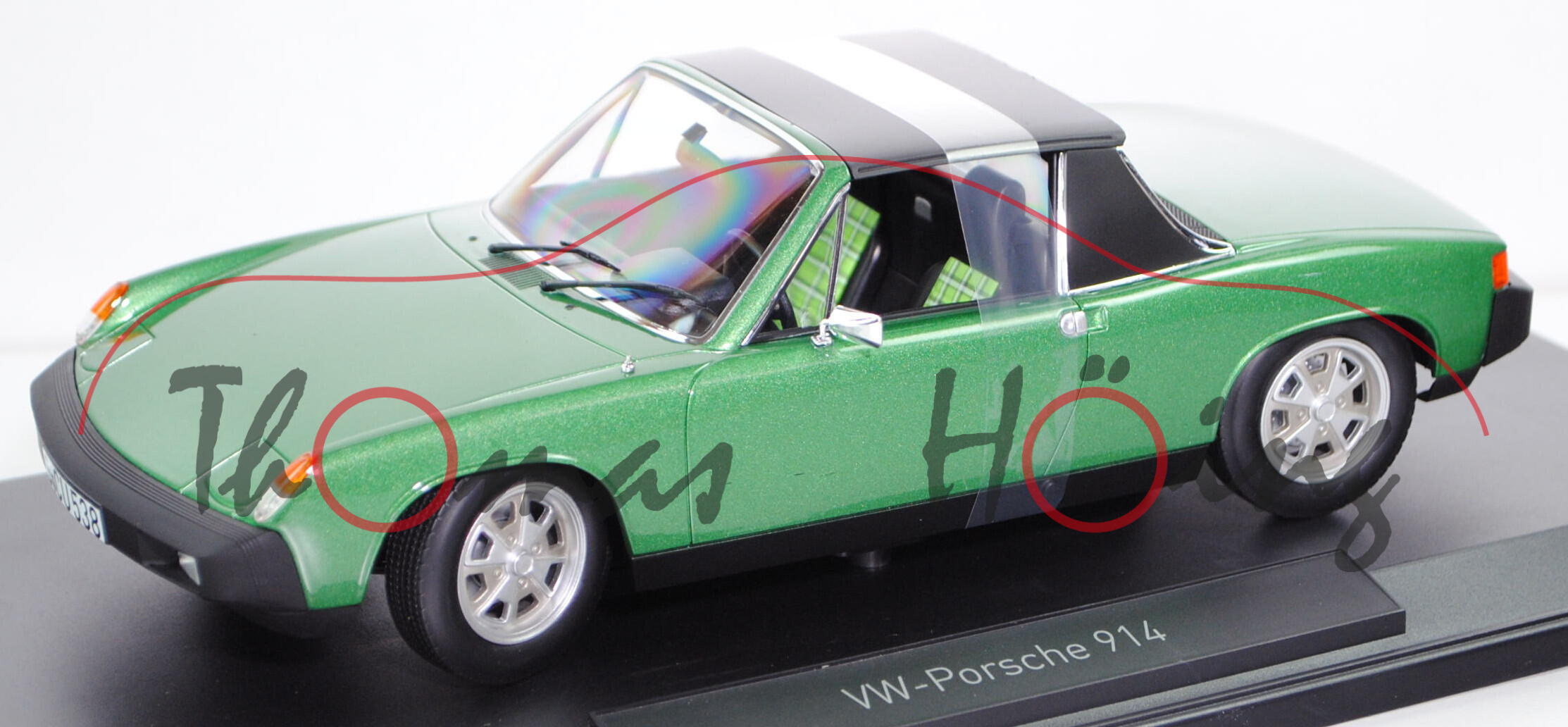 VW-PORSCHE 914 2.0 (Typ 914, Modell 1974-1976), palmagrünmetallic, Norev, 1:18, mb (Limited)