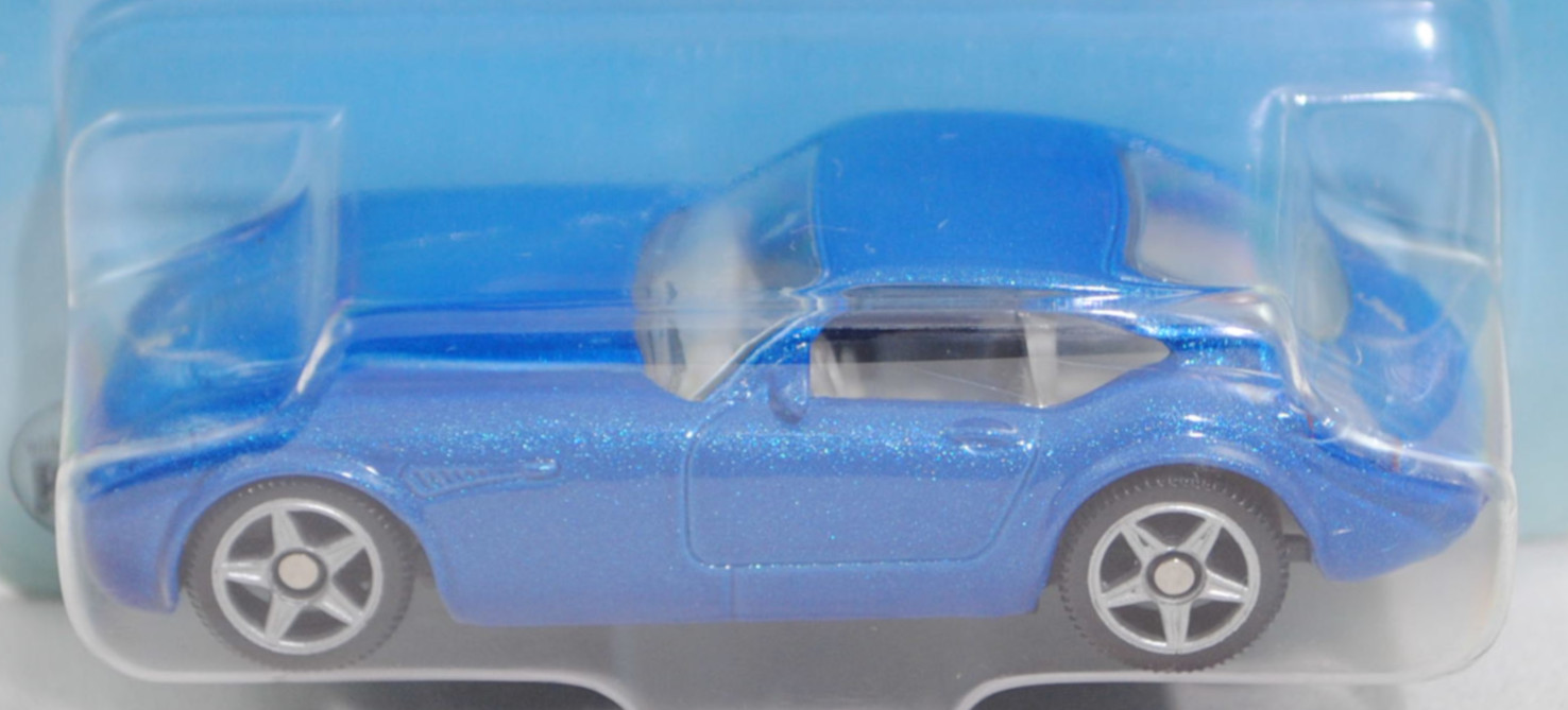 00007 Wiesmann GT MF4 (1. Gen., Modell 2005-2010), hell-verkehrsblaumetallic, SIKU, 1:53, P29a