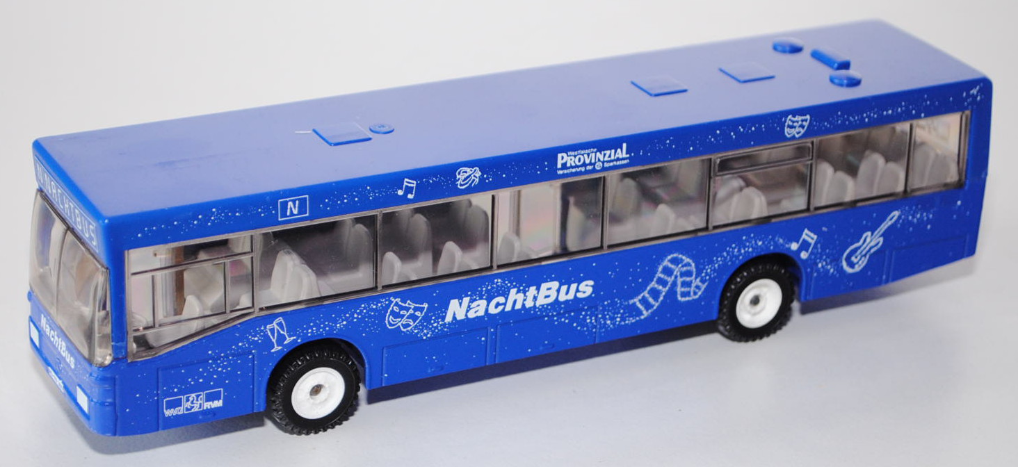 Linienbus Mercedes O 405 N, ultramarinblau, NachtBus / WVG RVM / Westfälische PROVINZIAL / Versicher