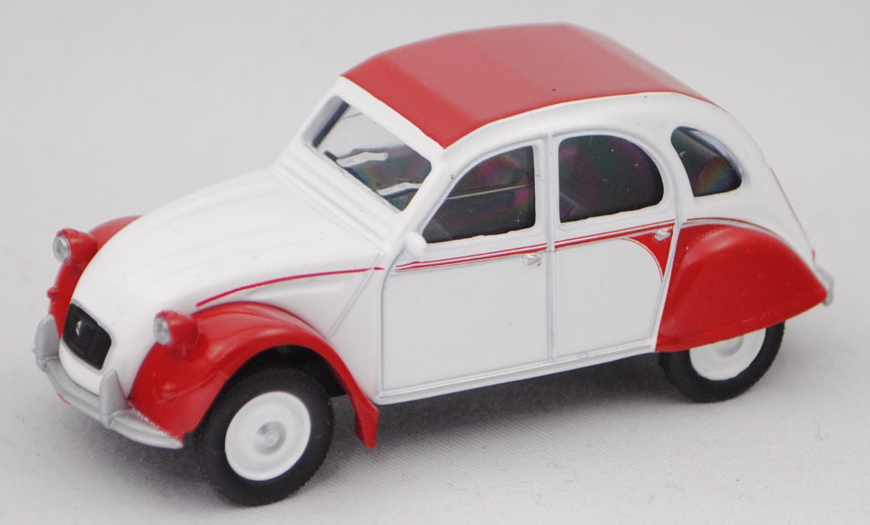 Citroen 2CV Dolly (Typ AZKA, Modell 1985-1986), Rouge Vallelunga/Blanc Meije, Norev, 1:54, mb