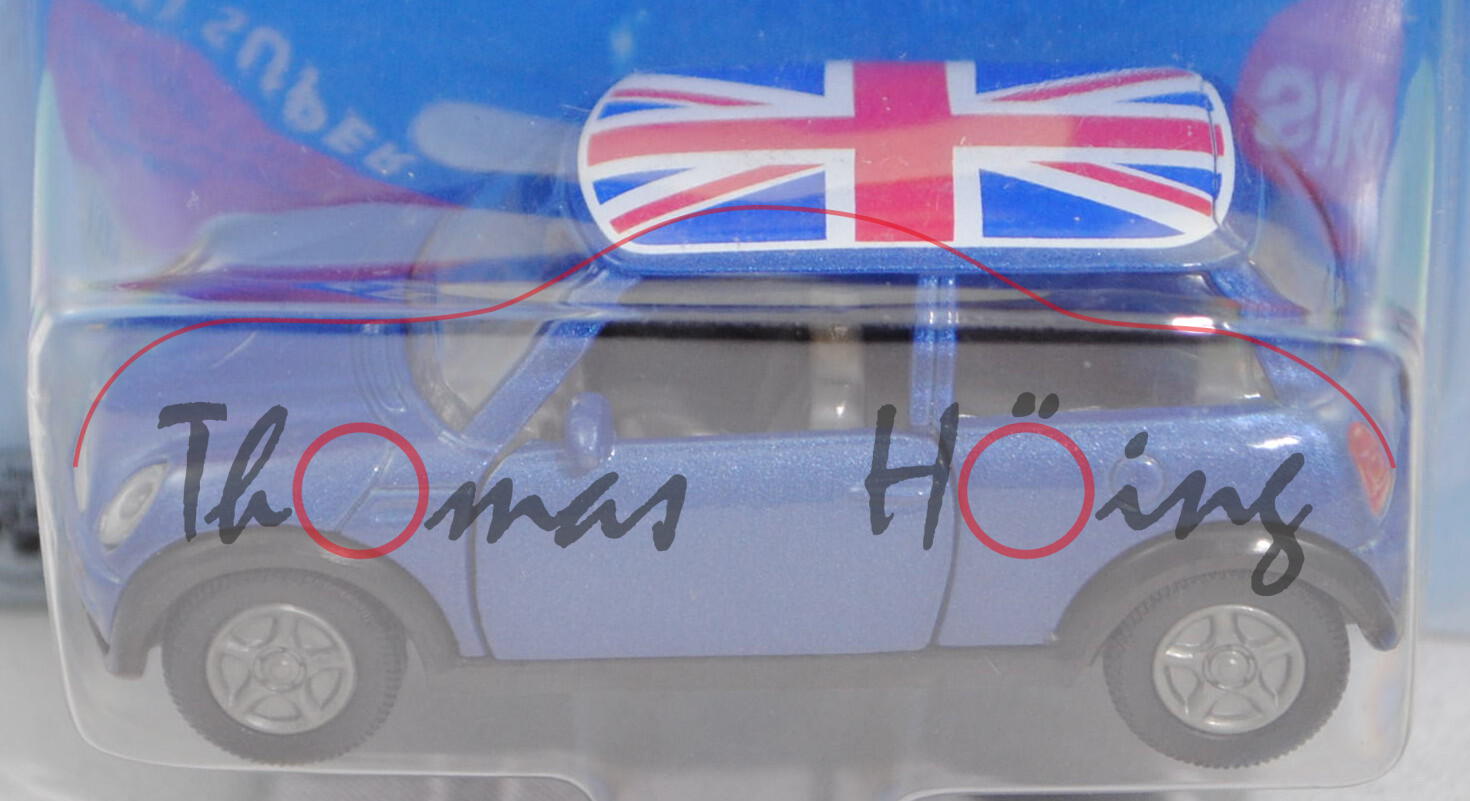 00600 GB Länder MINI Cooper (1. Gen., Typ R50, Modell 01-04), violettblaumetallic, SIKU, 1:52, P28a